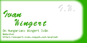 ivan wingert business card